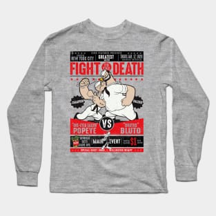 Popeye vs. Bluto Fight Poster Long Sleeve T-Shirt